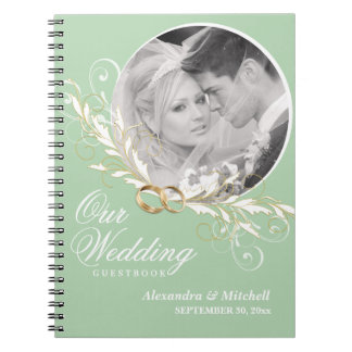 Cuaderno Guestbook de encargo de la boda de la foto - sabio