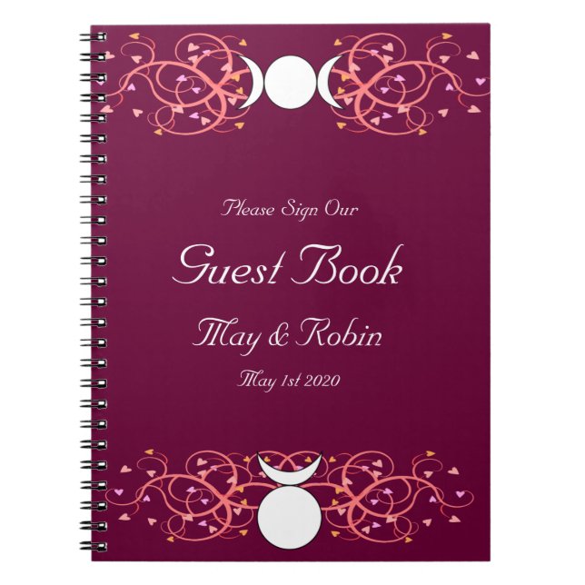 Cuaderno Guestbook de la recepción nupcial de Wiccan de (Frente)