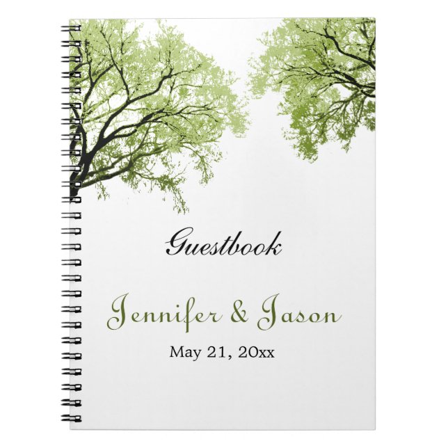 Cuaderno Guestbook de los árboles 2 de la primavera - (Frente)