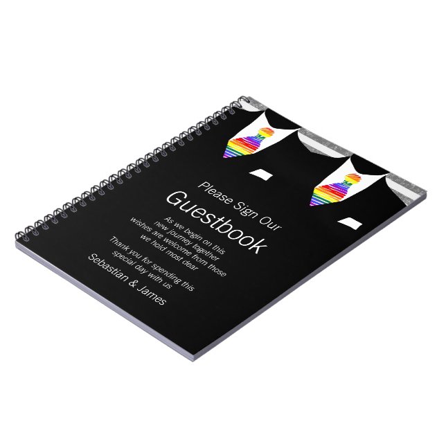 Cuaderno Guestbook del Sr. Suit y del Sr. Rainbow Tie (Lado Izquierdo)