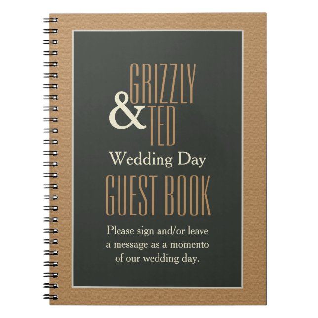 Cuaderno Guestbook gay enmarcado con clase de la boda del (Frente)