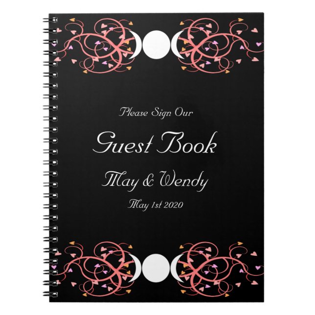 Cuaderno Guestbook lesbiano de Wiccan Handfasting de la (Frente)