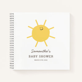Cuaderno Guestbook minimalista Sunshine Baby Shower