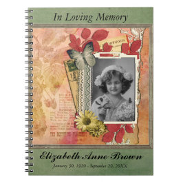 Cuaderno Guestbook personalizado monumento fúnebre de la