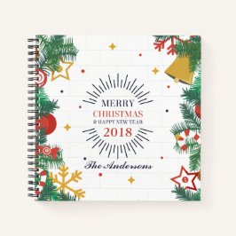 Cuaderno Guestbook personalizado para navidad y año nuevo