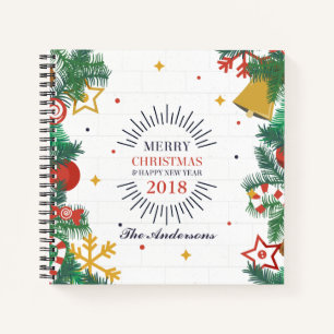Cuaderno Guestbook personalizado para navidad y año nuevo