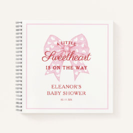 Cuaderno Guía de Baby Shower de Pink Bow