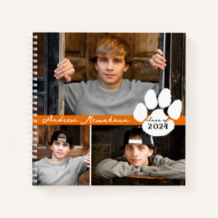 Cuaderno Guía de graduación de fotografías de naranja y neg