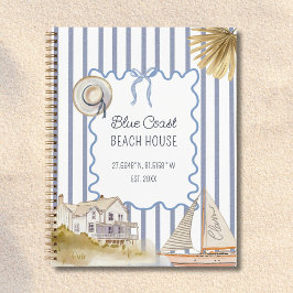 Cuaderno Guía de la Moda costera azul de Beach House