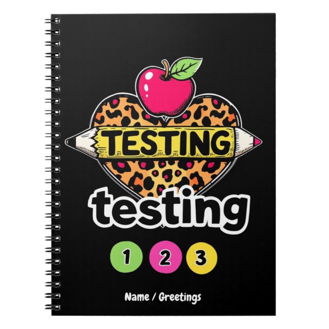 Cuaderno Guía de Pruebas Pruebas 123 para un Día de Prueba  (Frente)
