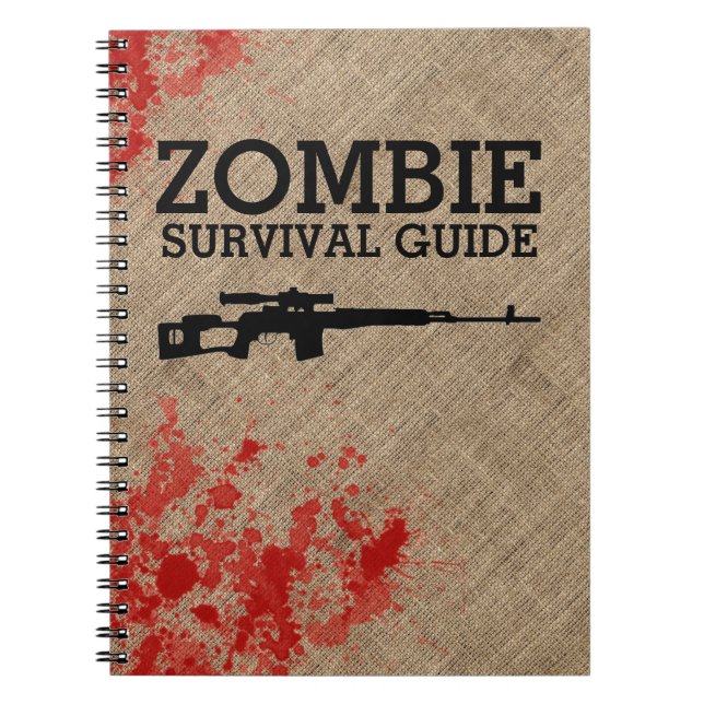 Cuaderno Guía de supervivencia de zombis Divertida (Frente)
