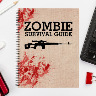 Cuaderno Guía de supervivencia de zombis Divertida