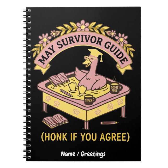 Cuaderno Guía de Supervivencia para Profesores Divertidos d (Frente)