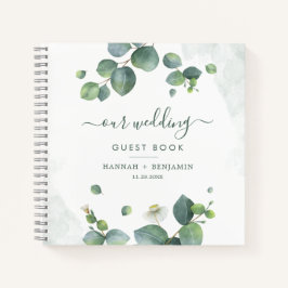Cuaderno Guía del Boda Eucalyptus Greenery Watercolor