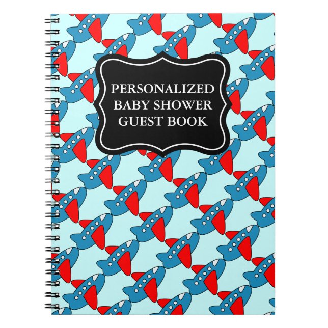 Cuaderno Guía para la ducha de bebé | Portátil personalizad (Frente)