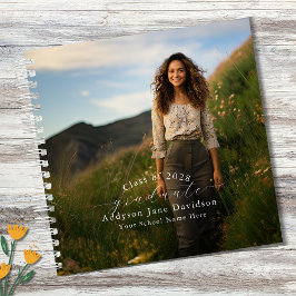 Cuaderno Guía para portátiles de espiral de fotos de gradua