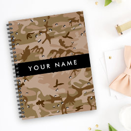 Cuaderno Guijarros de camuflaje del desierto, tu nombre, Pe