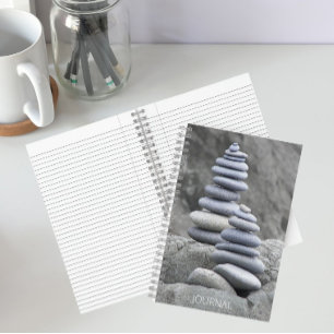Cuaderno Guijarros de Playa Equilibrados Cairns de Roca