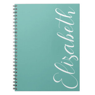 Cuaderno Guión azul turquesa blanco minimalista Sencillo el