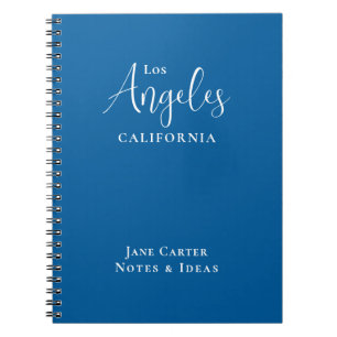 Cuaderno Guión blanco de Los Ángeles Azul