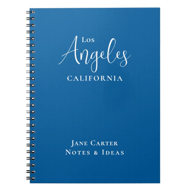 Cuaderno Guión blanco de Los Ángeles Azul (Frente)