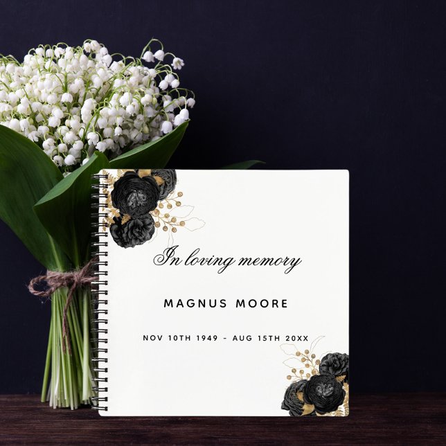 Cuaderno Guión blanco negro conmemorativo del funeral del l (Subido por el creador)