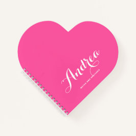 Cuaderno Guión de caligrafía personalizada Hot Pink