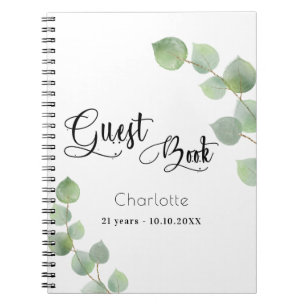 Cuaderno Guión de ecología de eucalipto de cumpleaños del l