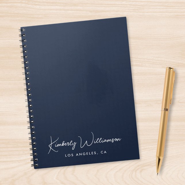 Cuaderno Guión de firma de moda azul (Subido por el creador)