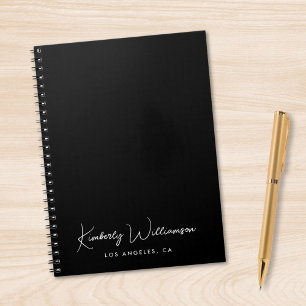 Cuaderno Guión de firma de moda Negro