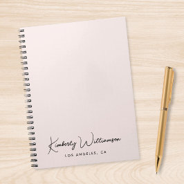 Cuaderno Guión de firma de moda Rosa