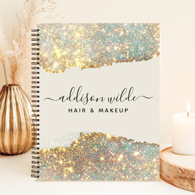 Cuaderno Guión de firma holográfico Glam moderno brillo (Subido por el creador)