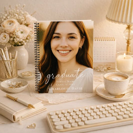 Cuaderno guión de foto de graduación del último año