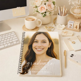 Cuaderno Guión de foto de graduación del último año