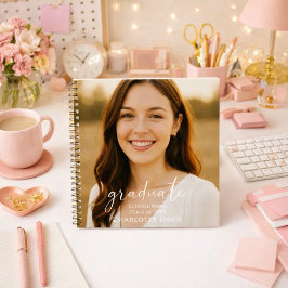 Cuaderno Guión de foto de graduado año de último año