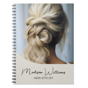 Cuaderno Guión de foto personalizado para salón de peluquer