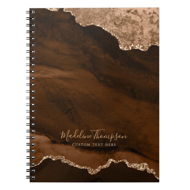 Cuaderno Guión de Geode Glam Rust Gold Velvet Aget (Frente)