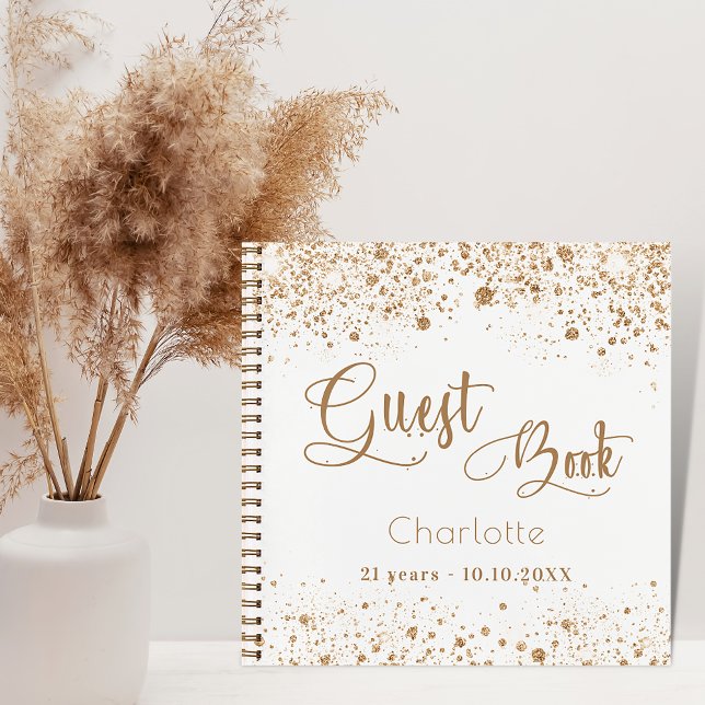 Cuaderno Guión de nombre de purpurina de oro blanco de cump (Subido por el creador)