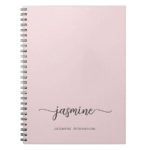 Guion de nombre monograma femenino rosa rubor mini