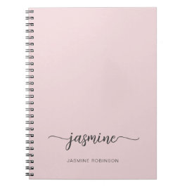 Cuaderno Guion de nombre monograma femenino rosa rubor mini