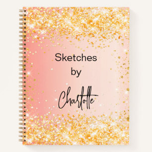 Cuaderno Guión de oro del naranja de Sketchbook