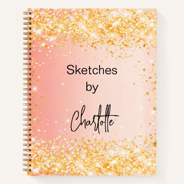Cuaderno Guión de oro del naranja de Sketchbook (Anverso)