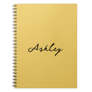 Cuaderno Guión dorado simple personalizado