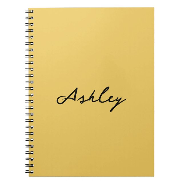 Cuaderno Guión dorado simple personalizado (Frente)