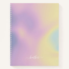 Cuaderno Guión elegante del embrión del degradado holográfi