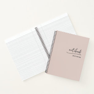 Cuaderno Guión elegante rosa rubor Personal Profesional