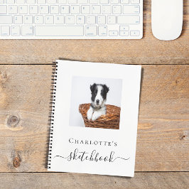 Cuaderno Guión fotográfico del mascota del perro de Sketchb