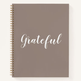 Cuaderno Guión gris beige grato personalizado texto lindo