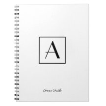 Guión inicial de monograma profesional en blanco y