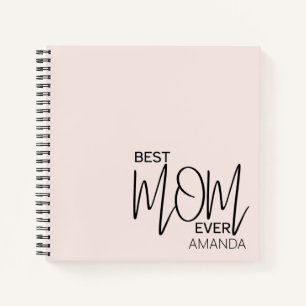 Cuaderno Guión manuscrito Minimalista mejor mamá de todos l